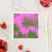 Serviette En Papier Makena Beach Hawaiian Sketchy Palms (En situation)