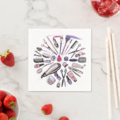 Serviette En Papier Makeup circle design (En situation)