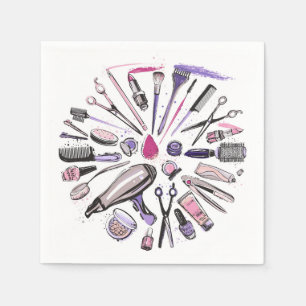Serviette En Papier Makeup circle design