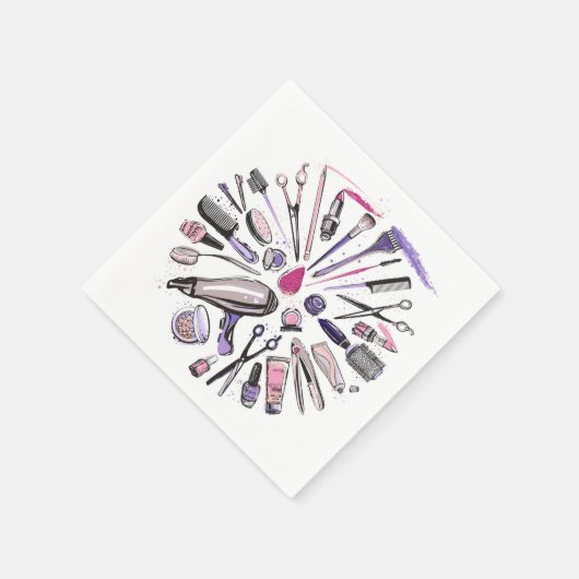 Serviette En Papier Makeup circle design (Coin)