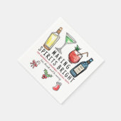 Serviette En Papier Making Spirits Bright Drinks Christmas Cocktail (Coin)