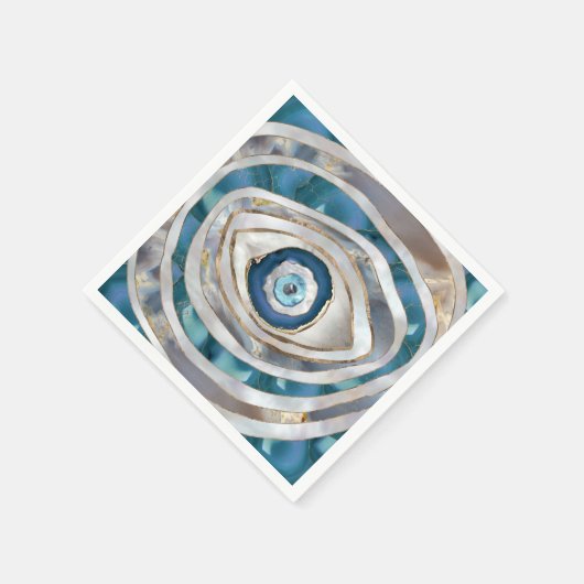 Serviette En Papier Mal Eye Textes minéraux et or (Coin)