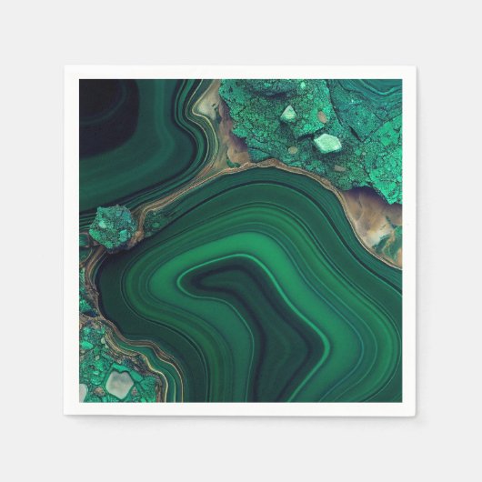Serviette En Papier Malachite Cu6CO3(OH)2 (Devant)