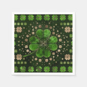 Serviette En Papier Malachite et or (Devant)