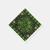 Serviette En Papier Malachite et or (Coin)