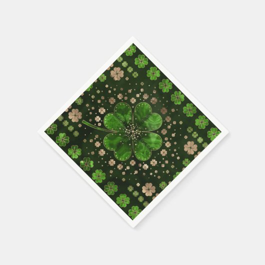 Serviette En Papier Malachite et or (Coin)