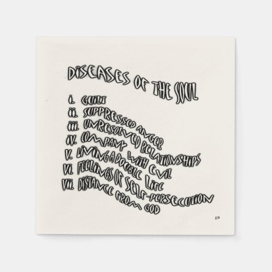 Serviette En Papier Maladies de l'âme (Devant)