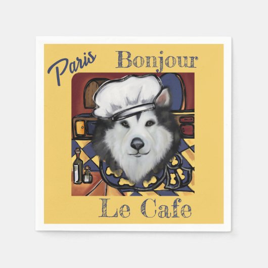 Serviette En Papier Malamute d'Alaska (Devant)