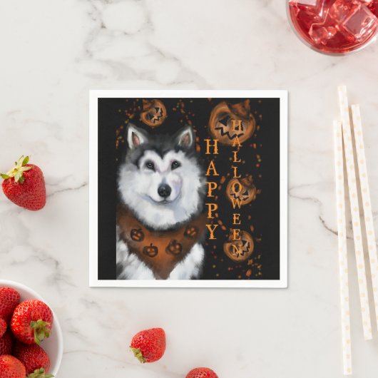 Serviette En Papier Malamute d'Alaska (En situation)