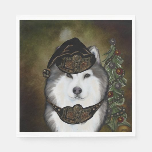 Serviette En Papier Malamute d'Alaska (Devant)