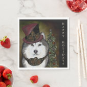 Serviette En Papier Malamute d'Alaska (En situation)