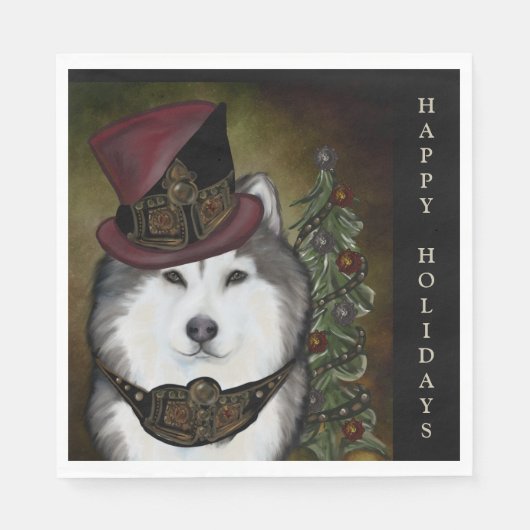 Serviette En Papier Malamute d'Alaska (Devant)