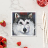 SERVIETTE EN PAPIER MALAMUTE D'ALASKA (En situation)