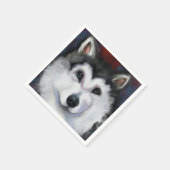 SERVIETTE EN PAPIER MALAMUTE D'ALASKA (Coin)