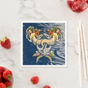 Serviette En Papier Malheureusement sirènes à l'ancre