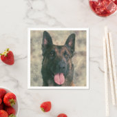 Serviette En Papier Malinois belge - Berger belge - Maligator (En situation)