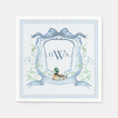 Serviette En Papier Mallard Canard Monogramme (Devant)