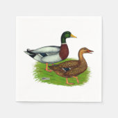 Serviette En Papier Mallard Drake et Duck (Devant)
