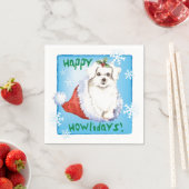 Serviette En Papier Maltais de Noël (En situation)
