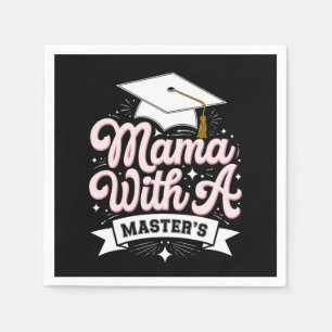 Serviette En Papier Mama avec une maîtrise Diplôme Maman