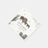 Serviette En Papier Mama Baby Buffalo Cactus Baby shower garçon servie (Coin)