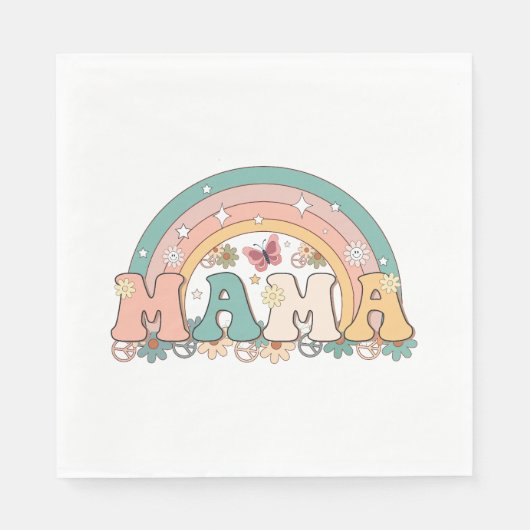Serviette En Papier Mama Rainbow (Devant)