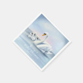 Serviette En Papier Mama Swan avec Baby shower bébé (Coin)