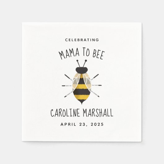 Serviette En Papier Mama to Bee Baby shower Decor Cocktail Napkin (Devant)