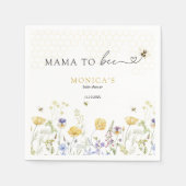 Serviette En Papier Mama to Bee Fleur sauvage Rustic Garden Baby showe (Devant)
