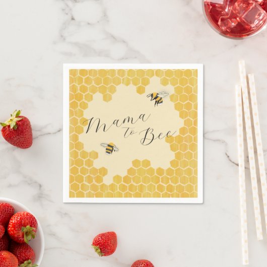 Serviette En Papier Mama to Bee Honeycomb (En situation)