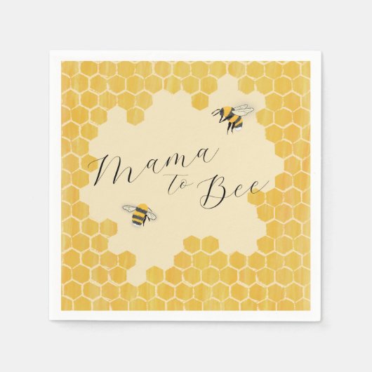 Serviette En Papier Mama to Bee Honeycomb (Devant)