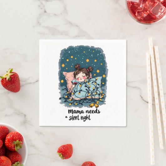 Serviette En Papier Maman a besoin d'une nuit silencieuse (En situation)