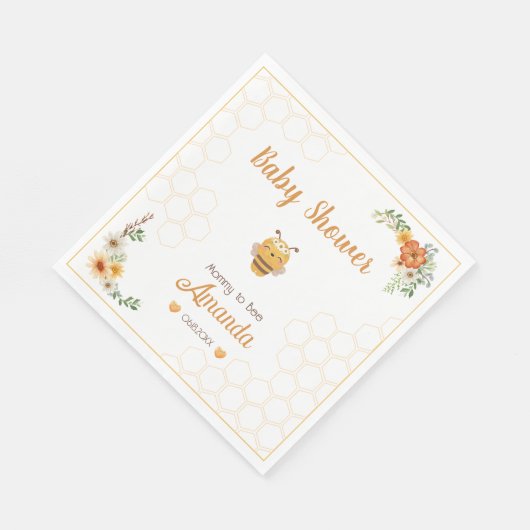 Serviette En Papier Maman À Être Baby shower serviettes (Coin)