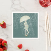 Serviette En Papier Maman attenante avec parapluie (En situation)