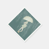 Serviette En Papier Maman attenante avec parapluie (Coin)