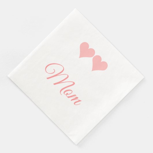 Serviette En Papier Maman aux coeurs roses mousepad (Coin)