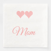 Serviette En Papier Maman aux coeurs roses mousepad (Devant)