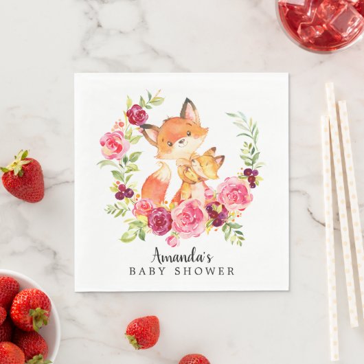 Serviette En Papier Maman & Baby Fox filles Douche Papier serviettes (En situation)