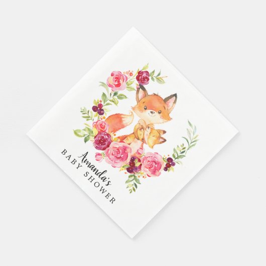 Serviette En Papier Maman & Baby Fox filles Douche Papier serviettes (Coin)