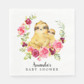 Serviette En Papier Maman & Bébé Sloth Girls Douche Papier serviette (Devant)