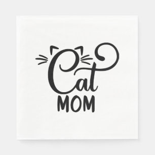 Serviette En Papier Maman de chat