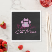 Serviette En Papier Maman de chat du Maine (En situation)
