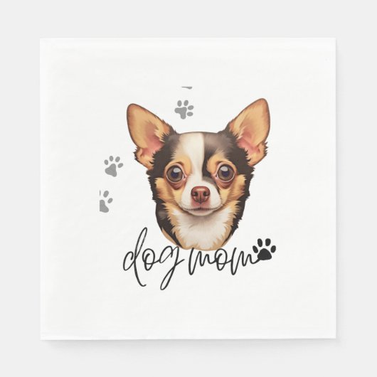 Serviette En Papier Maman de chien Chihuahua (Devant)