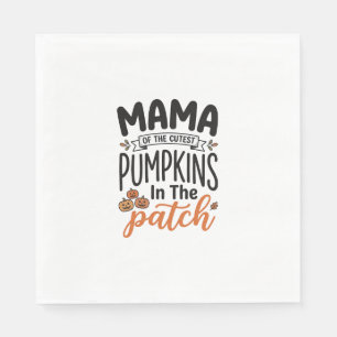 Serviette En Papier Maman des citrouilles les plus mignonnes de l'auto