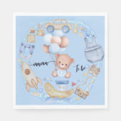 Serviette En Papier Maman doit être bleue (Devant)