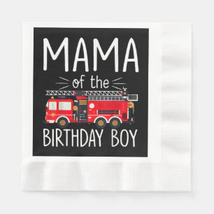Serviette En Papier Maman du garçon d'anniversaire Camion d'incendie p