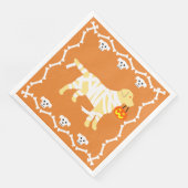 Serviette En Papier Maman du Labrador jaune d'Halloween (Coin)