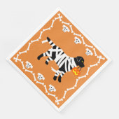 Serviette En Papier Maman du Labrador noir d'Halloween (Coin)