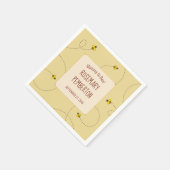 Serviette En Papier Maman en Abee Baby shower Buzzing Bees Gold (Coin)