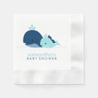 Maman et Baby Whale Baby shower {blue}